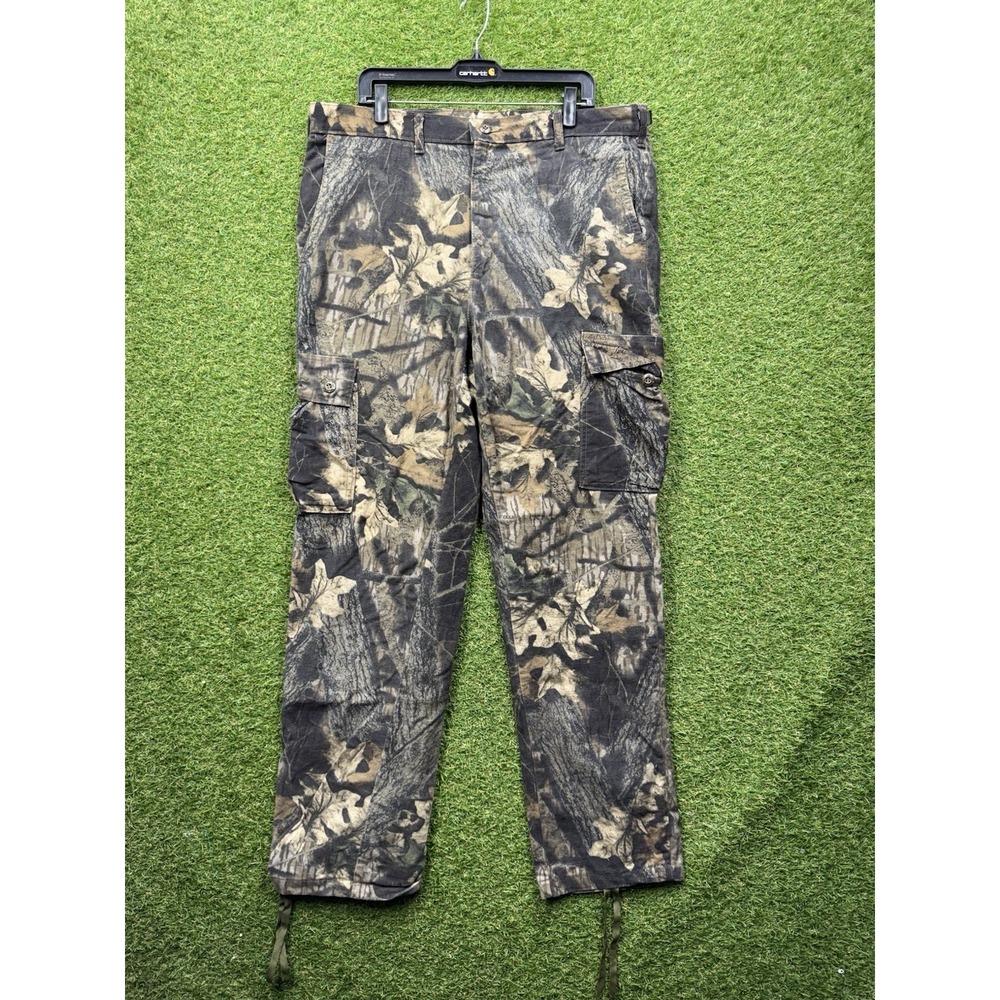 Master Sportsman Realtree Camo Pants Mens Large Cargo Camouflage Hunting Utility